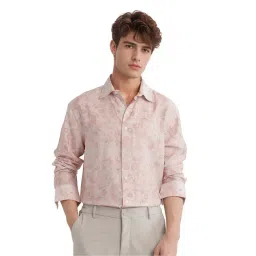 Rare Rabbit Pink Regular Fit Floral Shirt-picture-32