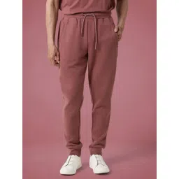 Rare Rabbit Pink Relaxed Fit Solid Trackpants-picture-21