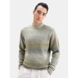 RARE RABBIT Self Design Long Sleeves Round Neck Acrylic Pullover-picture-31