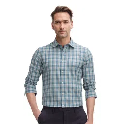 Rare Rabbit Turquoise Regular Fit Checks Shirt-picture-46