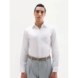 Rare Rabbit White Cotton Textured Regular Fit Shirt-picture-48