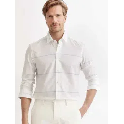 Rare Rabbit White Regular Fit Stripes Shirt-picture-47