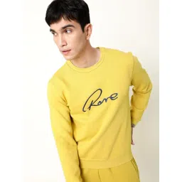 Rare Rabbit Yellow Cotton Regular Fit Embroidered Sweatshirt-picture-20
