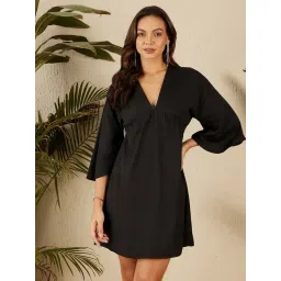 Rare Black Regular Fit A Line Dress-picture-38