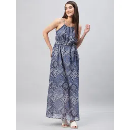 Rare Blue & White Printed Gown-picture-38