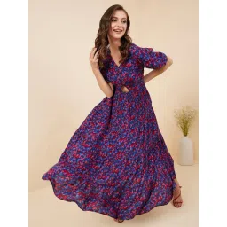 Rare Blue Printed Maxi Dress image 1