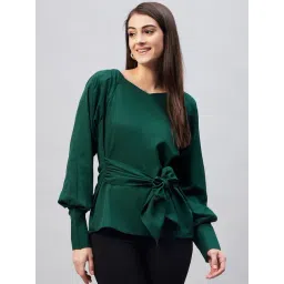 Rare Dark Green Regular Fit Top-picture-25