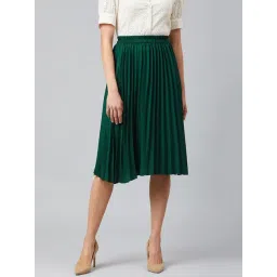Rare Green A-Line Midi Skirt-picture-14