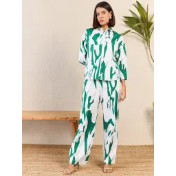 Rare Green & White Printed Shirt-picture-34