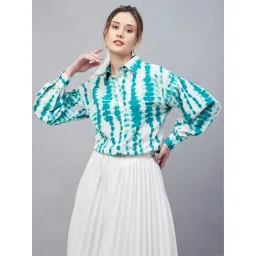 Rare Green & White Printed Shirt-picture-32