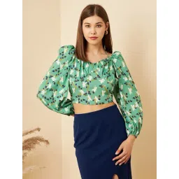 Rare Green Printed Top-picture-38