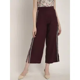 Rare Maroon High Rise Culottes-picture-25