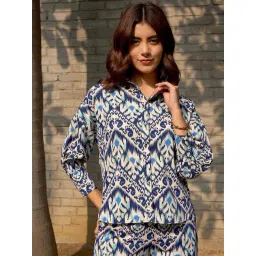 Rare Navy & Beige Printed Shirt-picture-32