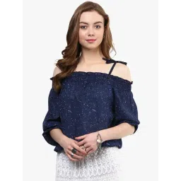 Rare Navy Printed Top-picture-12