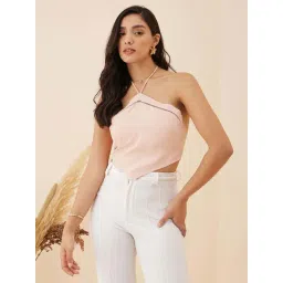 Rare Peach Slim Fit Crop Top-image-9