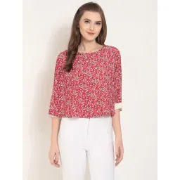 Rare Pink Floral Print Top-picture-10