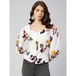 Rare White Floral Print Shirt-picture-37