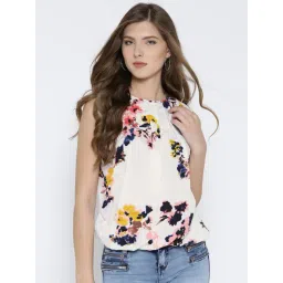 Rare White Floral Print Top-picture-25