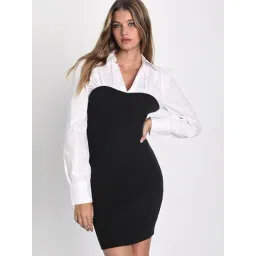 Rare Women Black Colour Mini Solid Dress-picture-35