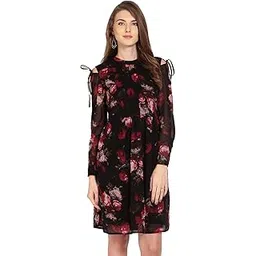 Rare Women's Synthetic a-line Knee-Long Dress (ep2978a- Black_XL)-picture-12