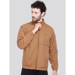 Rare Times Men Stand Collar Solid Lightweight Casual Bomber Jacket-picture-22