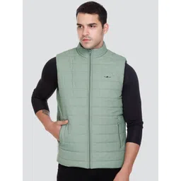 Rare Times Men Stand Collar Solid Lightweight Casual Gilet Jacket-picture-23