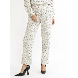 RAREISM Beige Blended Printed Trackpants-picture-23