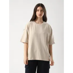 RAREISM Beige Cotton Graphic T-Shirt-picture-19