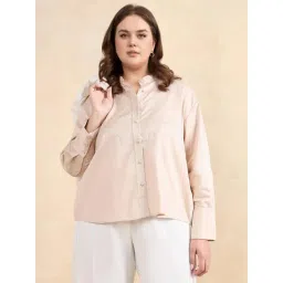 RAREISM Beige Cotton Solid Shirt-picture-32