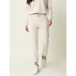 RAREISM Beige Cotton Solid Trackpants-picture-45