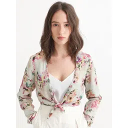 RAREISM Beige Polyester Printed Long Sleeves Shrug-picture-39