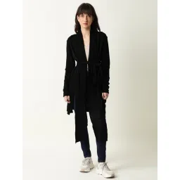 RAREISM Black Acrylic Solid Long Sleeves Sweater-picture-28