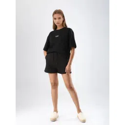 RAREISM Black Blended Solid Shorts-picture-15