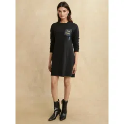 RAREISM Black Cotton Blend Solid Long Sleeves Sweatshirt-picture-28