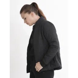 RAREISM Black Polyester Solid Long Sleeves Jacket image 2