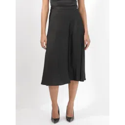RAREISM Black Polyester Solid Skirt-picture-31