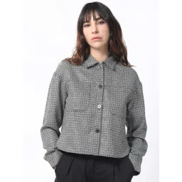 RAREISM Black Polyester Textured Long Sleeves Jacket-picture-36