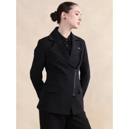 RAREISM Black Twill Solid Long Sleeves Jacket-picture-35