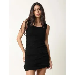 RAREISM Black Viscose Solid Sleeveless Sweater-picture-13