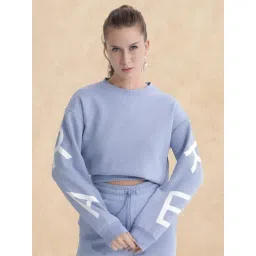 RAREISM Blue Blended Printed Long Sleeves Sweatshirt-picture-10