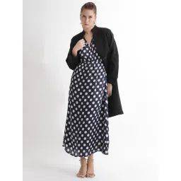 RAREISM Blue Blended Printed Short Sleeves Dress image 2