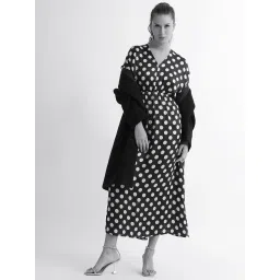 RAREISM Blue Blended Printed Short Sleeves Dress image 5