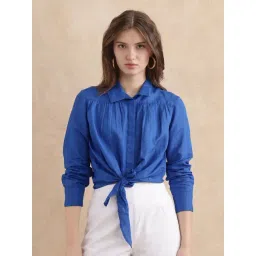 RAREISM Blue Blended Solid Long Sleeves Shirt-picture-18