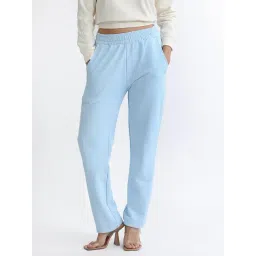 RAREISM Blue Blended Solid Trackpants-picture-24