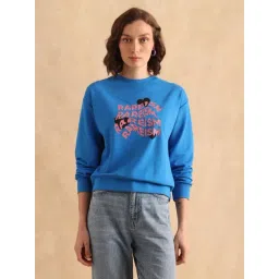 RAREISM Blue Cotton Blend Printed Long Sleeves Sweatshirt-picture-23