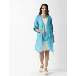 RAREISM Blue Cotton Solid Shrug-picture-45