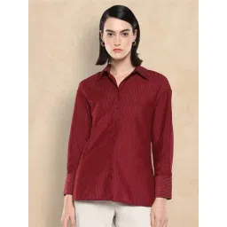 RAREISM Brown Cotton Blend Solid Long Sleeves Shirt-picture-23