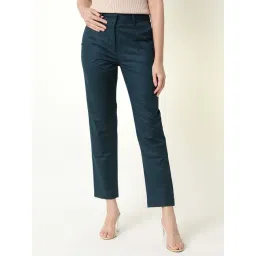 RAREISM Cream Viscose Solid Trousers-picture-17