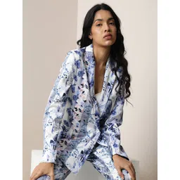 RAREISM Floral Printed Single-Breasted Slim-Fit Blazer-picture-11