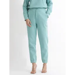 RAREISM Green Blended Solid Trackpants-picture-12